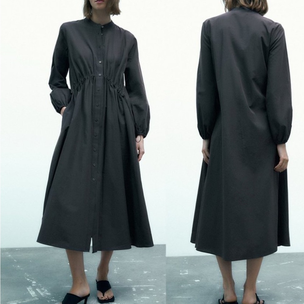 Zara adjustable waist gray Dress